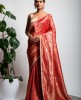 Dola Silk Saree in Red color