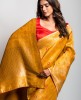 Dola Silk Saree in Light Orange color