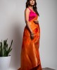 Dola Silk Saree in Orange color