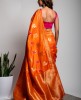 Dola Silk Saree in Orange color