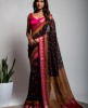 Cotton Silk Saree in Black color