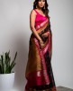Cotton Silk Saree in Black color