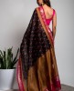 Cotton Silk Saree in Black color