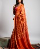 Cotton Silk Saree in Light Orange color