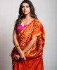 Cotton Silk Saree in Light Orange color