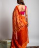 Cotton Silk Saree in Light Orange color