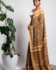 Mal Cotton Saree in Light Brown color