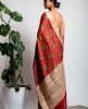 Cotton Silk Saree in Tomato Red color