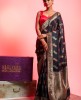 Dola Silk Saree in Black color