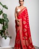 Dola Silk Saree in Red color