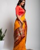 Dola Silk Saree in Yellow color