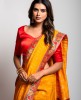 Dola Silk Saree in Yellow color