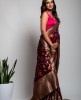 Dola Silk Saree in Dark Wine color