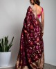 Dola Silk Saree in Dark Wine color