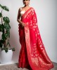 Dola Silk  Saree in Dark Pink color