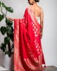 Dola Silk  Saree in Dark Pink color