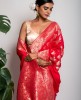 Dola Silk  Saree in Dark Pink color