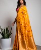Dola Silk Saree in Mustard Yellow color