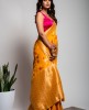 Dola Silk Saree in Mustard Yellow color