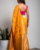 Dola Silk Saree in Mustard Yellow color