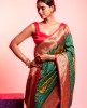 Art Banarasi Saree in Rama Green color