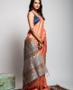 Art Dhupian Silk Saree in Orange color