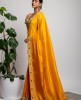 Dola Silk Saree in Mustard color