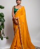 Dola Silk Saree in Mustard Yellow color