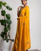Dola Silk Saree in Mustard Yellow color