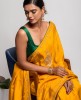 Dola Silk Saree in Mustard Yellow color