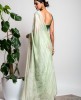 Soft Organza Saree in Sea Green color