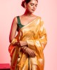 Dola Silk Saree in Yellow color