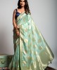 Dola Silk Saree in Sea Green color