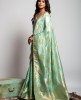 Dola Silk Saree in Sea Green color