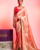 Dola Silk Saree in Peach color