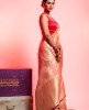 Dola Silk Saree in Peach color