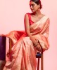 Dola Silk Saree in Peach color