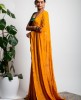 Binni Crepe Saree in Yellow color