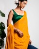 Binni Crepe Saree in Yellow color