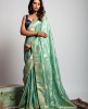 Dola Silk Saree in Sea Green color