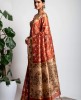 Art Dhupian Saree in Rust Orange color