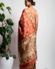 Art Dhupian Saree in Rust Orange color