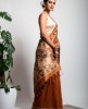 Art Dhupian Saree in Sequoia Brown color