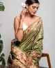 Art Dhupian Saree in Mehendi Green color