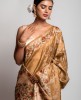 Art Dhupian Saree in Olive Green color
