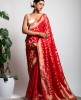 Dola Silk Saree in Red color