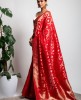 Dola Silk Saree in Red color