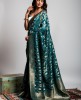 Dola Silk Saree in Rama Green color
