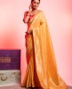 Dola Silk Saree in Light Lemon color