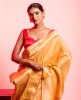 Dola Silk Saree in Light Lemon color